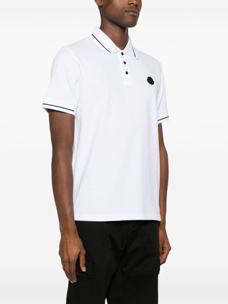 White Logo-appliquÃ_x0083_Â© Polo Shirt