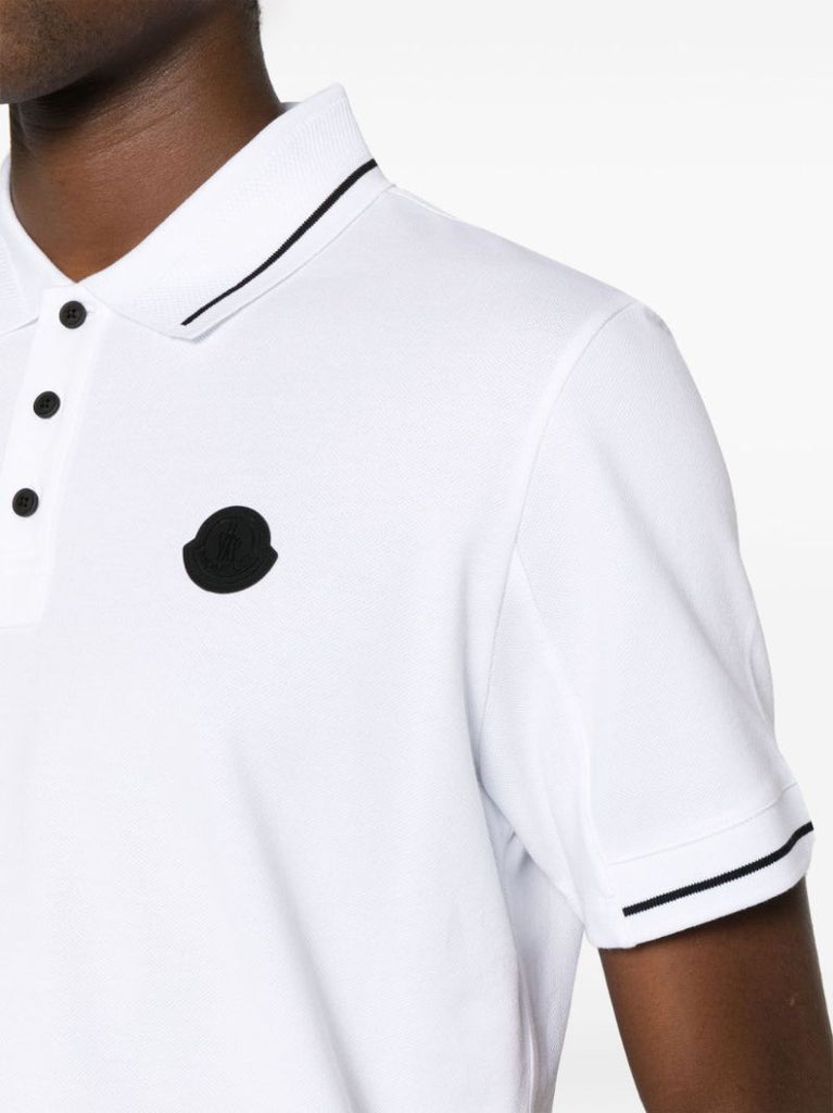 White Logo-appliquÃ_x0083_Â© Polo Shirt