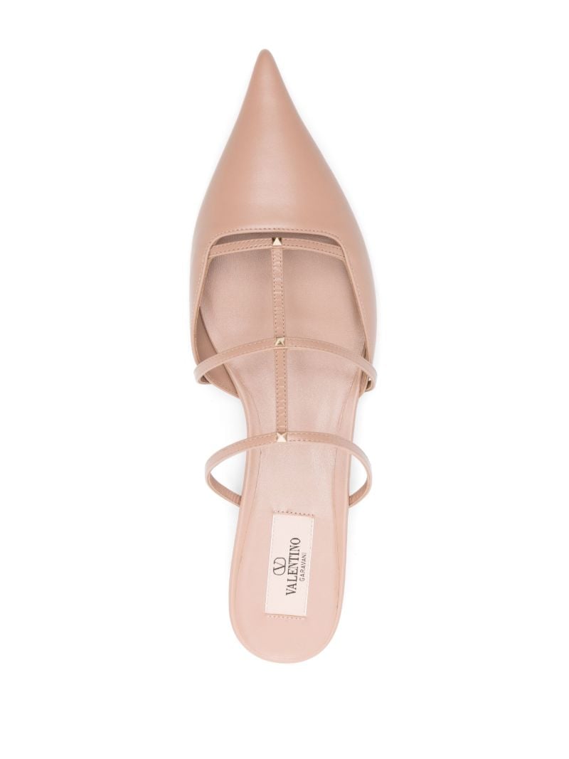 Pink Rockstud Wispy 20mm Leather Mules