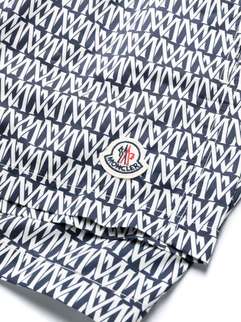 Blue Monogram-print Swim Shorts