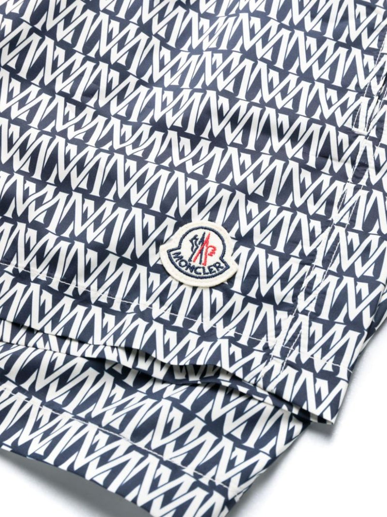 Blue Monogram-print Swim Shorts