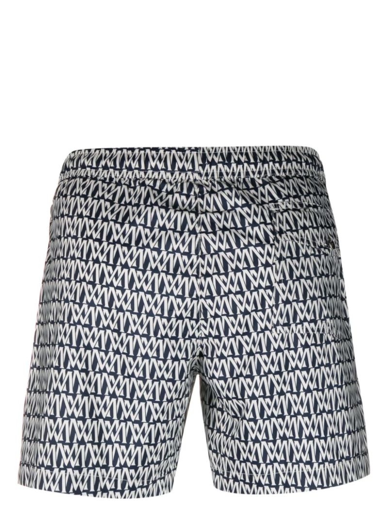 Blue Monogram-print Swim Shorts