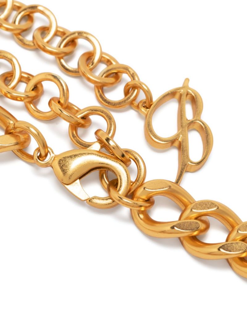 Gold-tone Rose Charm Bracelet