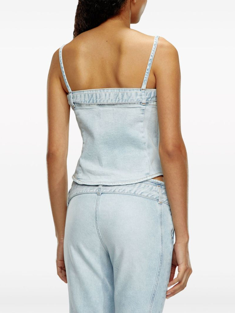 Blue De-lucy-s Denim Tank Top