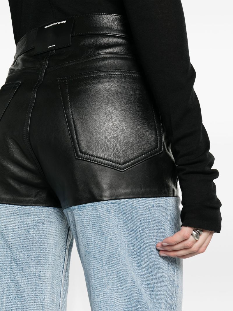 Blue Panelled Straight-leg Jeans