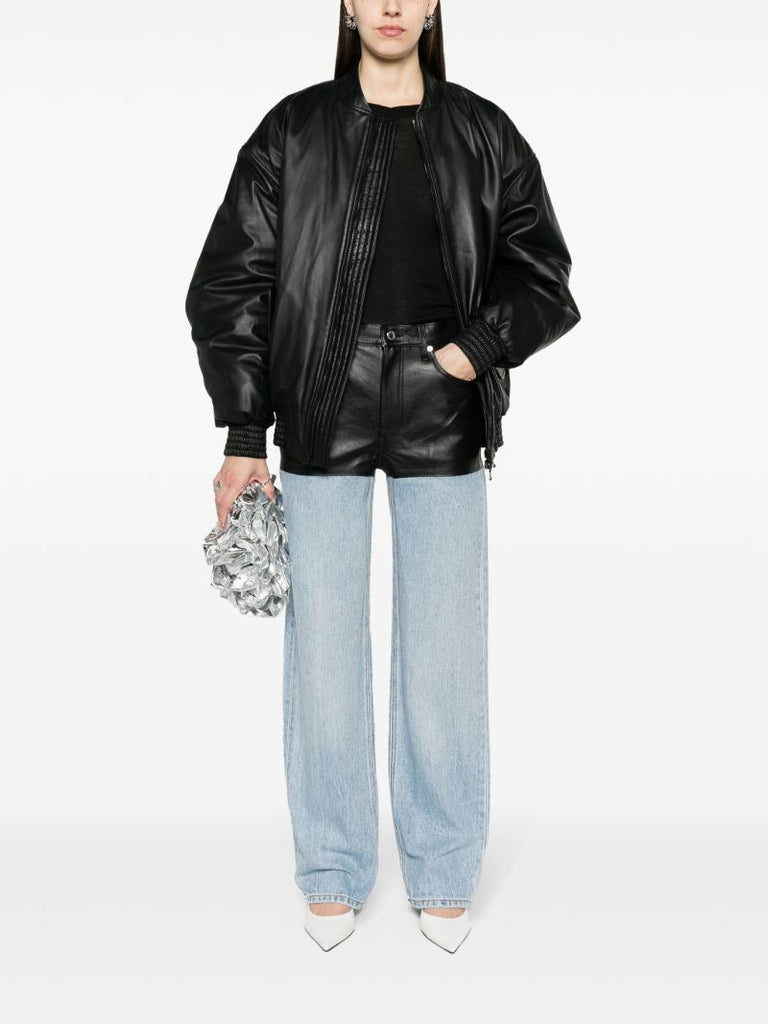 Blue Panelled Straight-leg Jeans