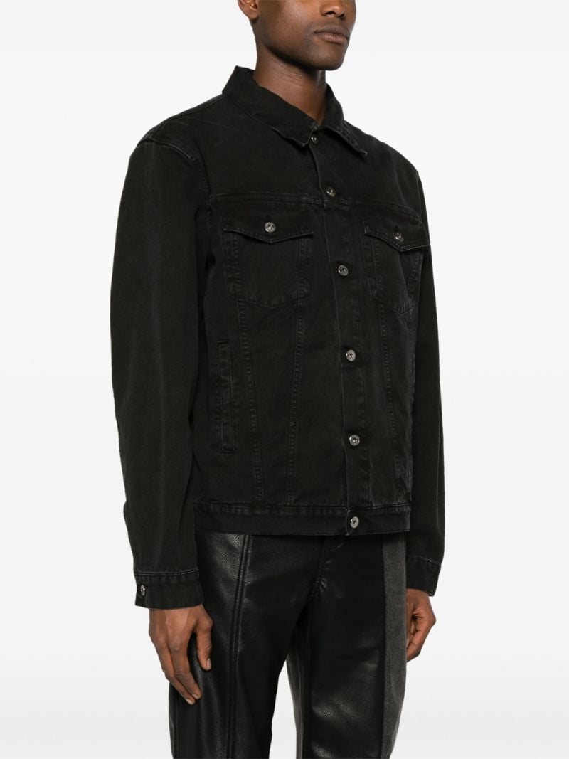 Black Logo-embroidered Denim Jacket