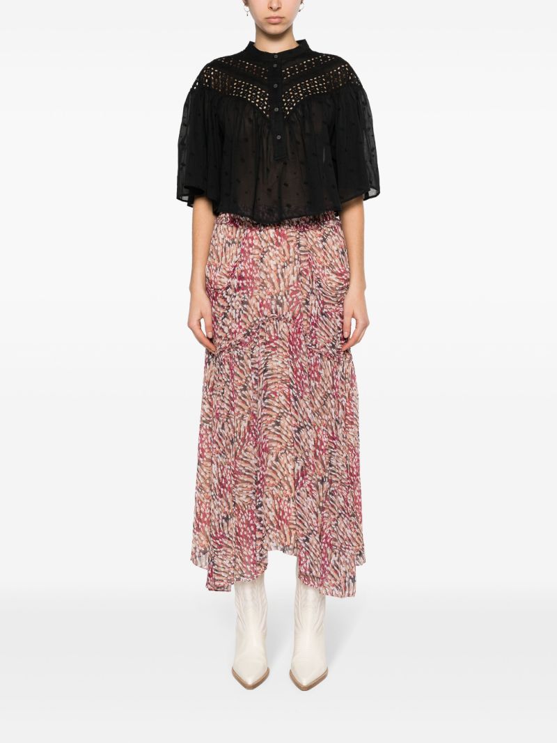Black Safi Embroidered Cotton Blouse