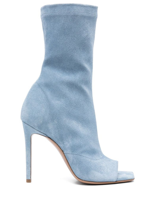 Blue Amanda 105 Suede Ankle Boots