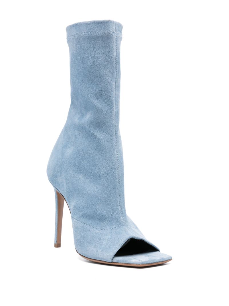 Blue Amanda 105 Suede Ankle Boots