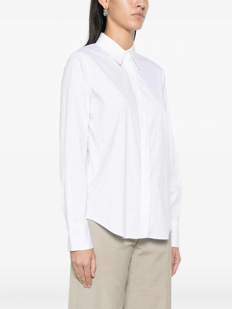 White Monili-embellished Poplin Shirt