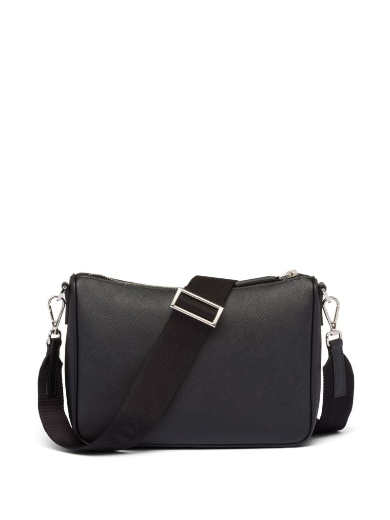 Black Saffiano Leather Shoulder Bag