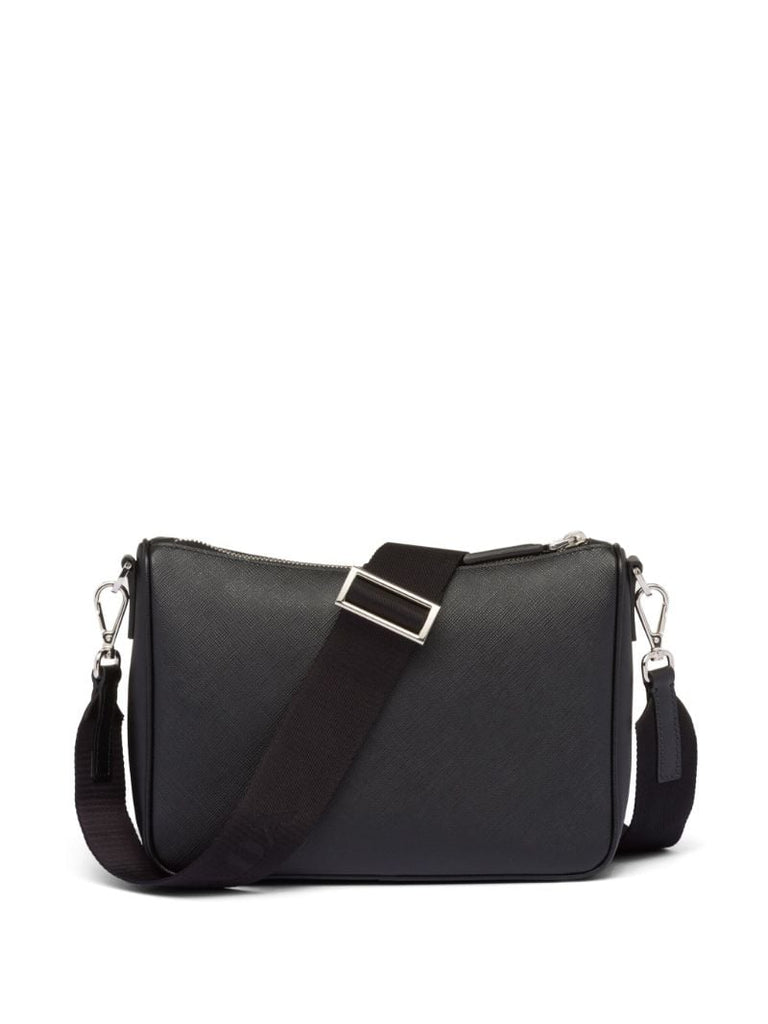 Black Saffiano Leather Shoulder Bag