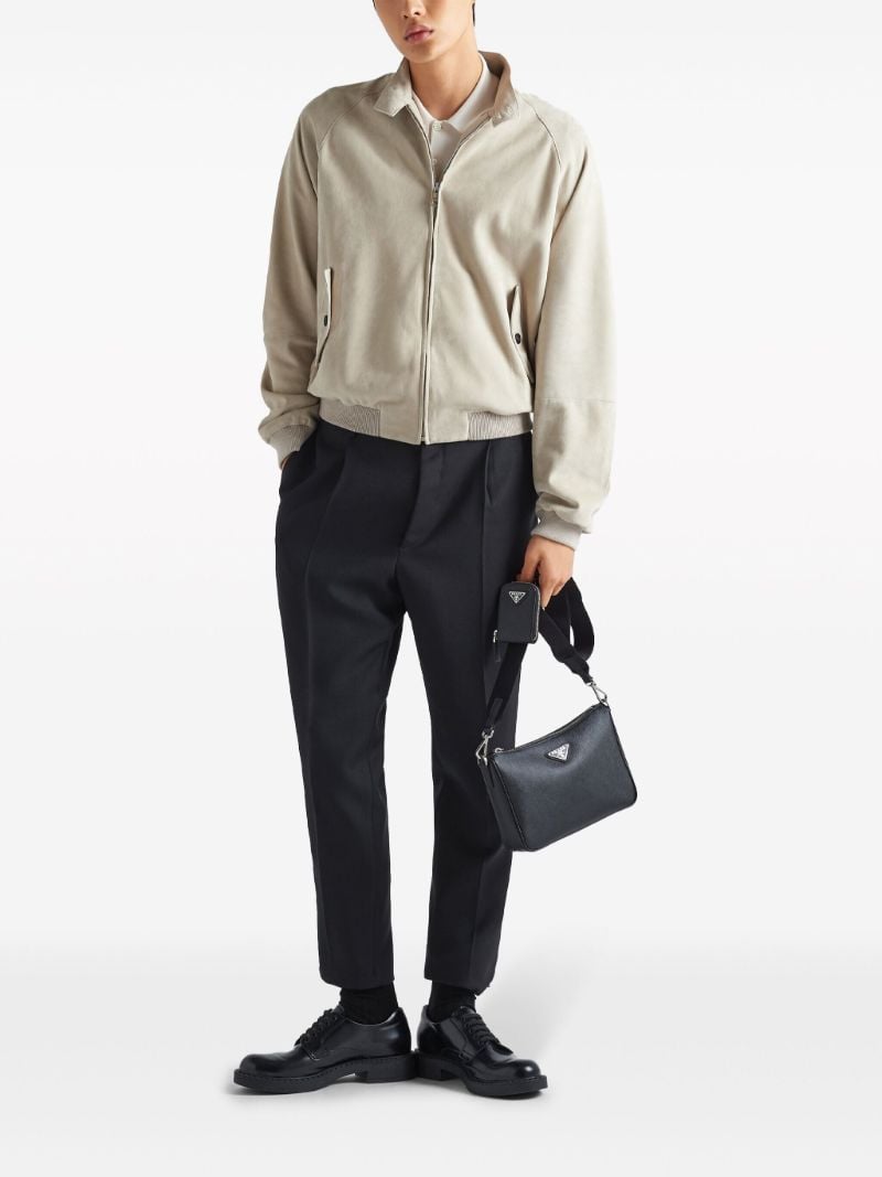 Black Saffiano Leather Shoulder Bag