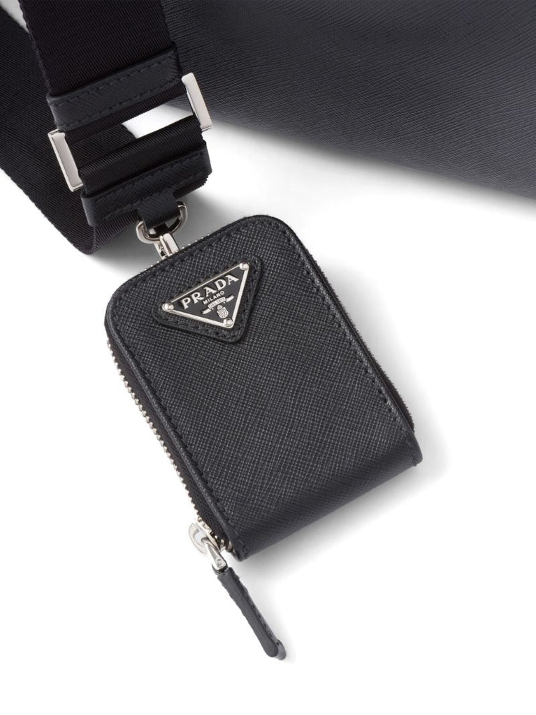 Black Saffiano Leather Shoulder Bag