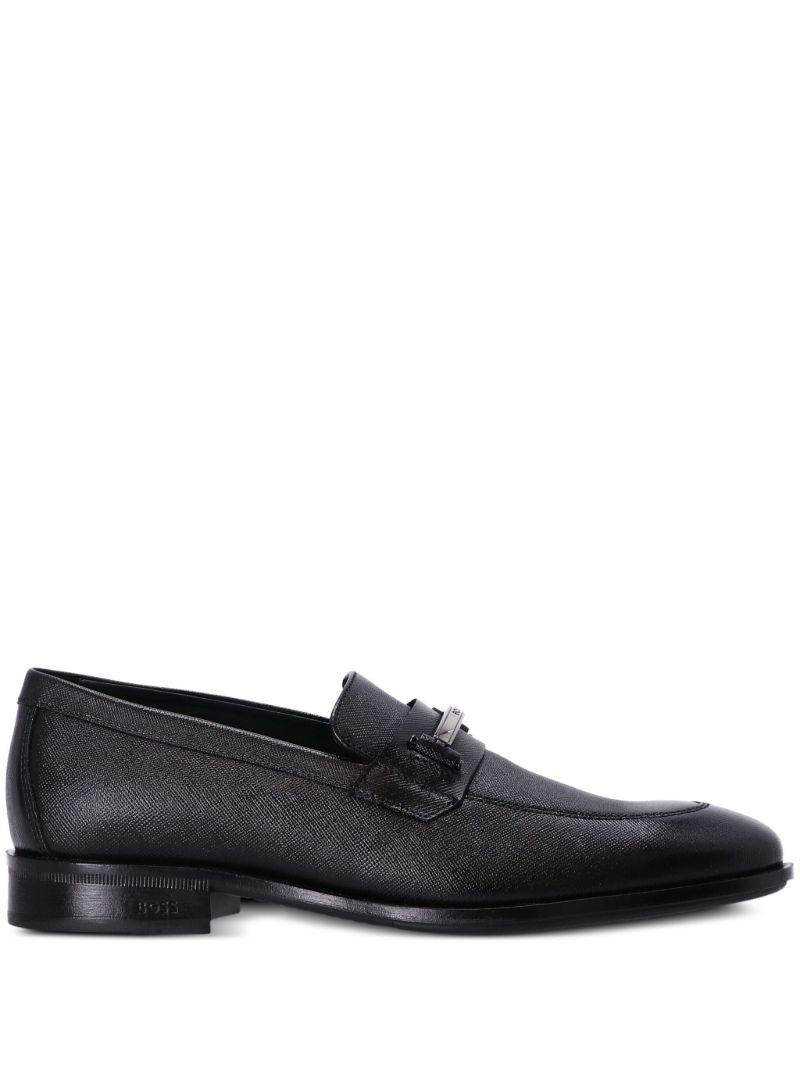 Black Leather Penny Loafers