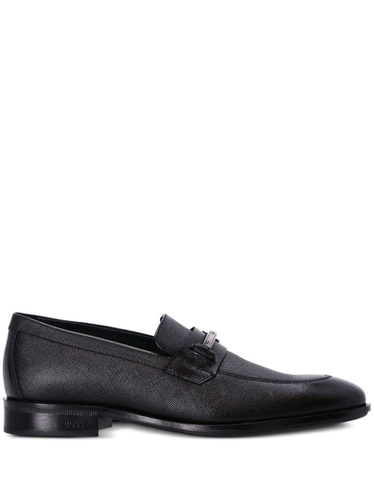Black Leather Penny Loafers