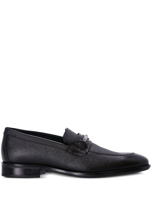 Black Leather Penny Loafers