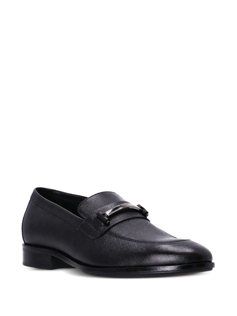Black Leather Penny Loafers
