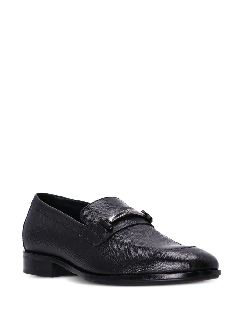 Black Leather Penny Loafers
