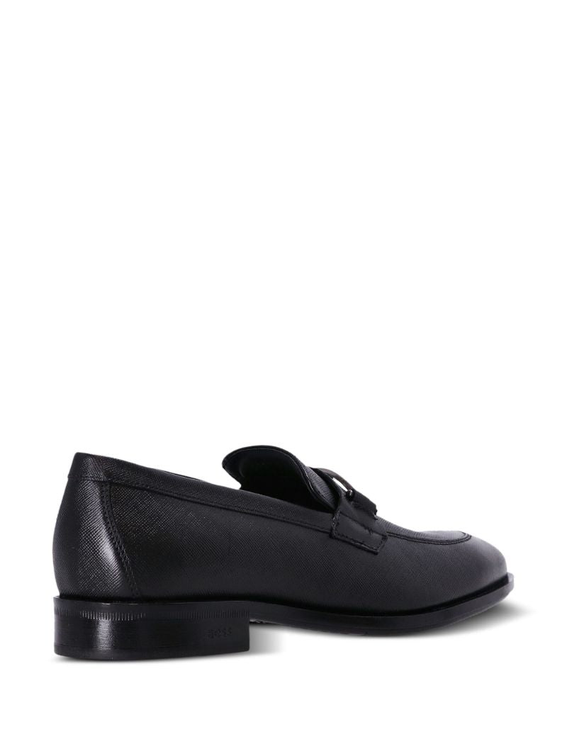 Black Leather Penny Loafers
