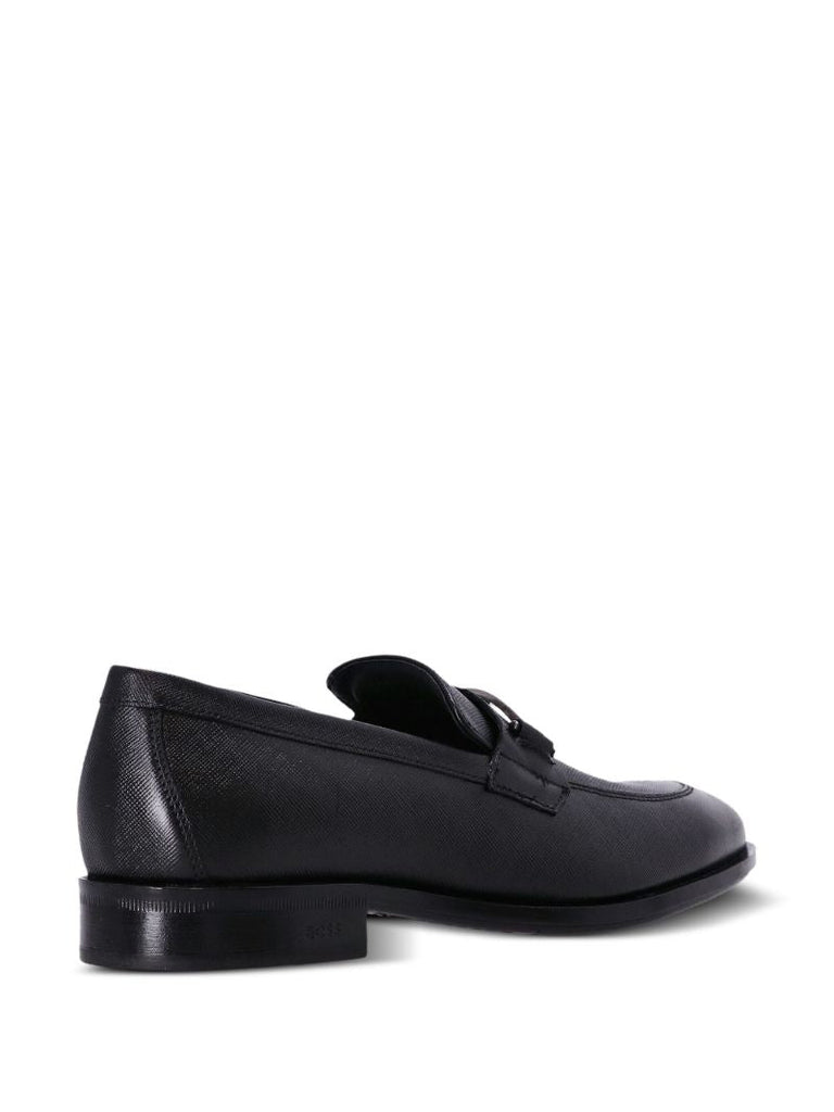 Black Leather Penny Loafers