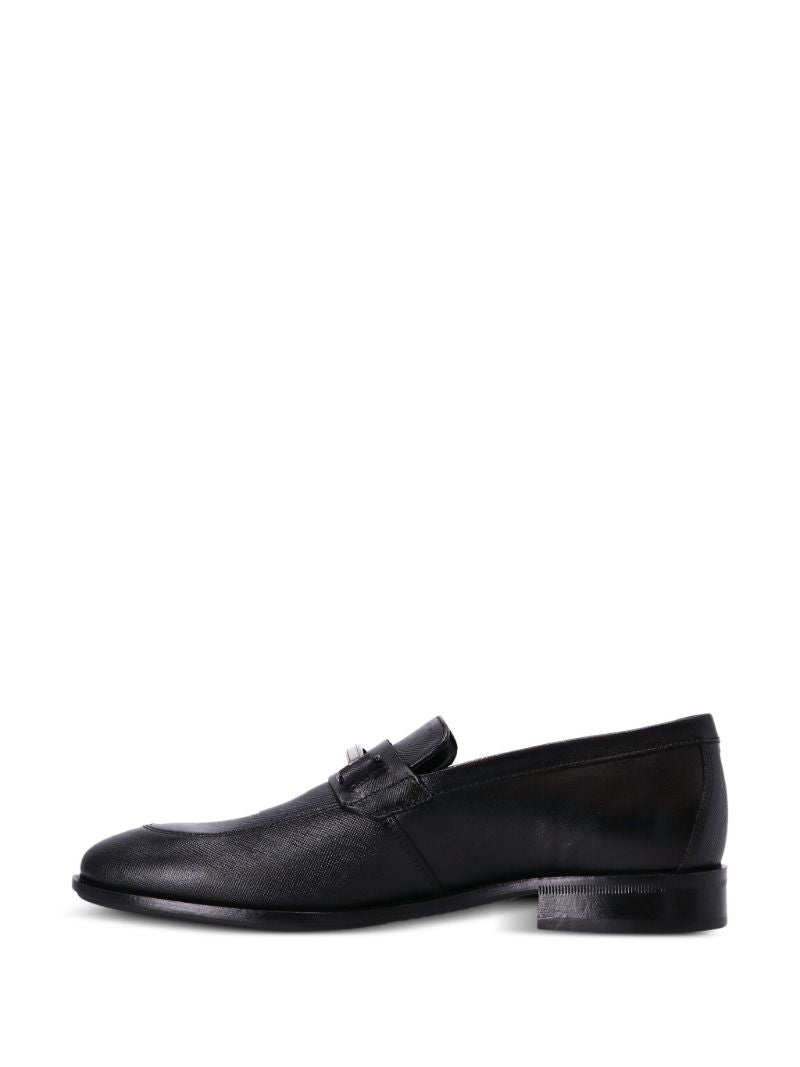 Black Leather Penny Loafers
