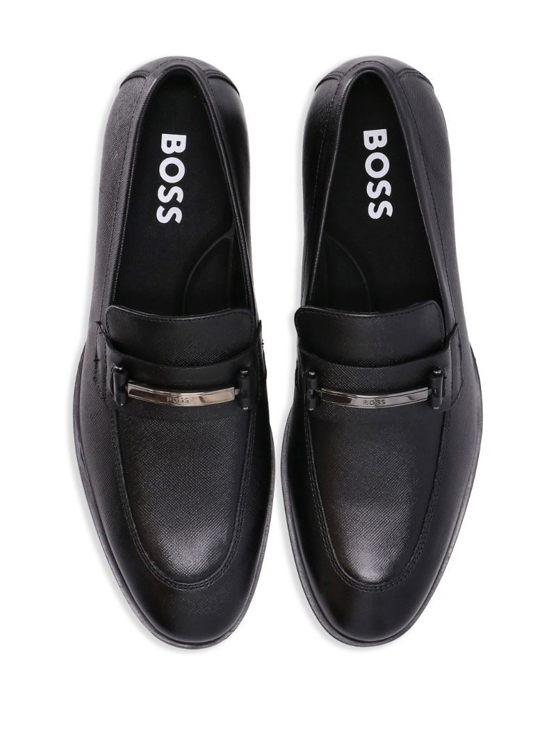 Black Leather Penny Loafers