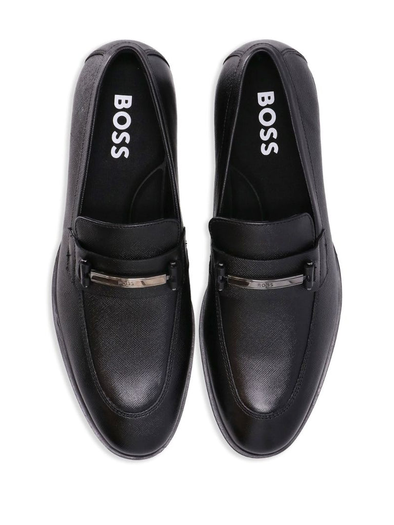 Black Leather Penny Loafers