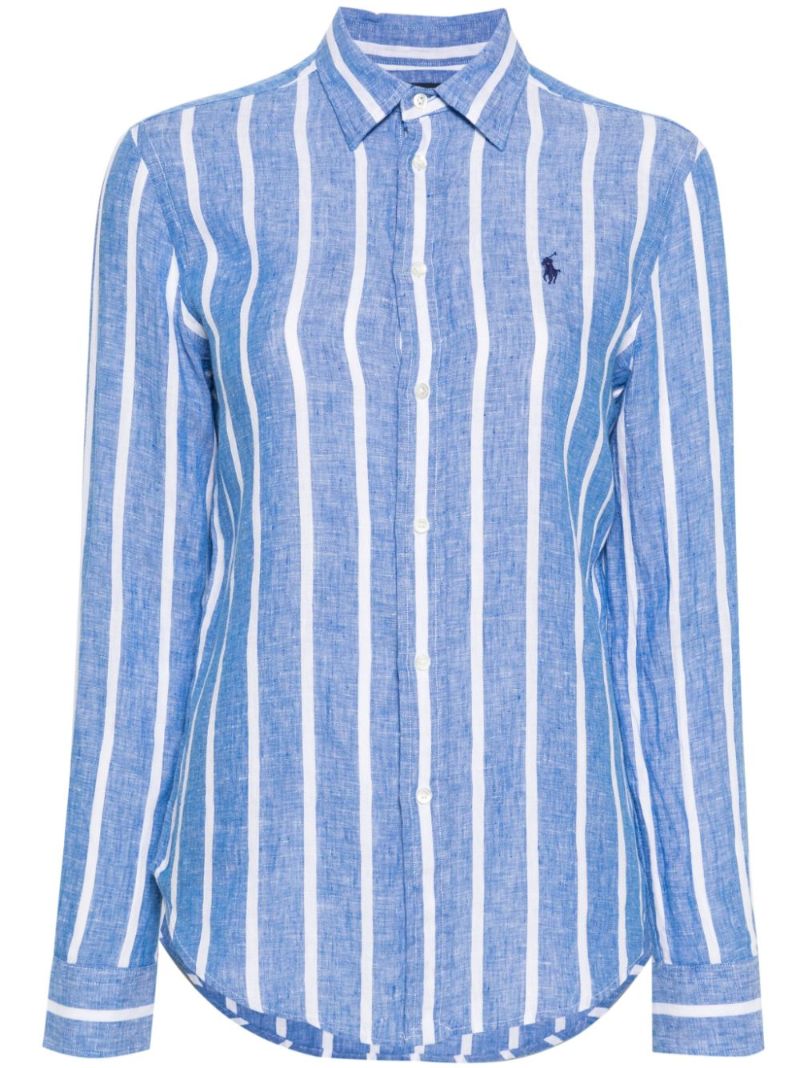 Blue Striped Linen Shirt