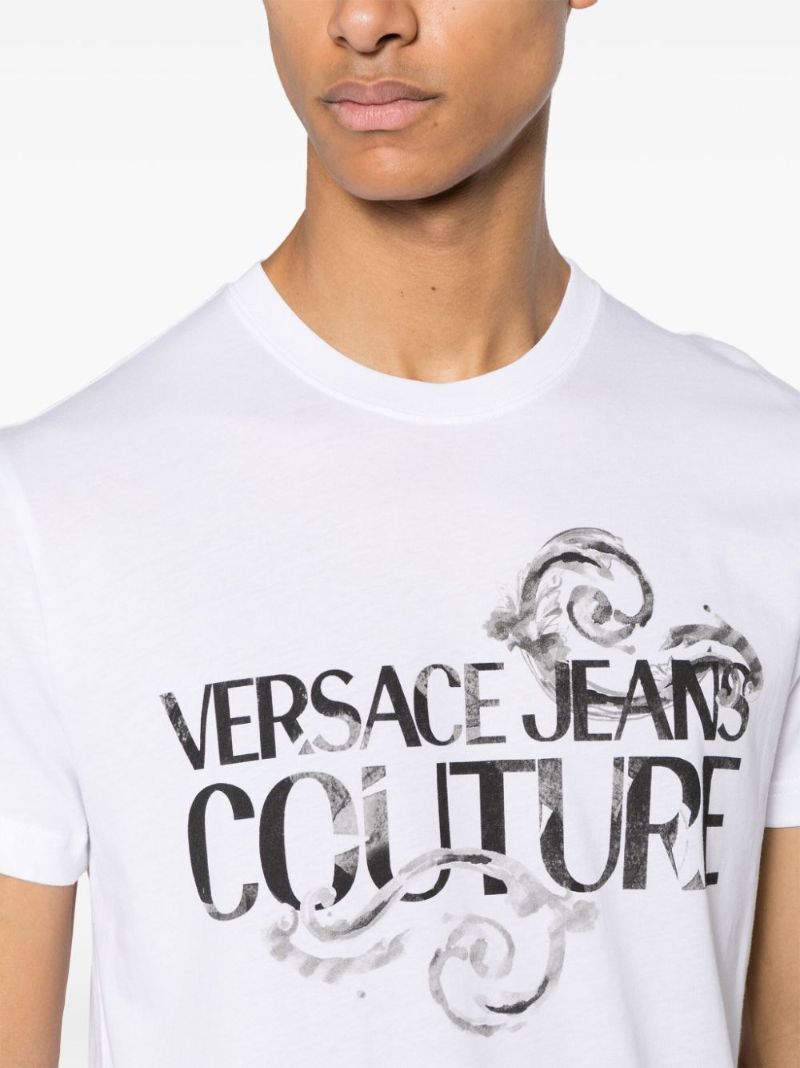 White Logo-print Cotton T-shirt