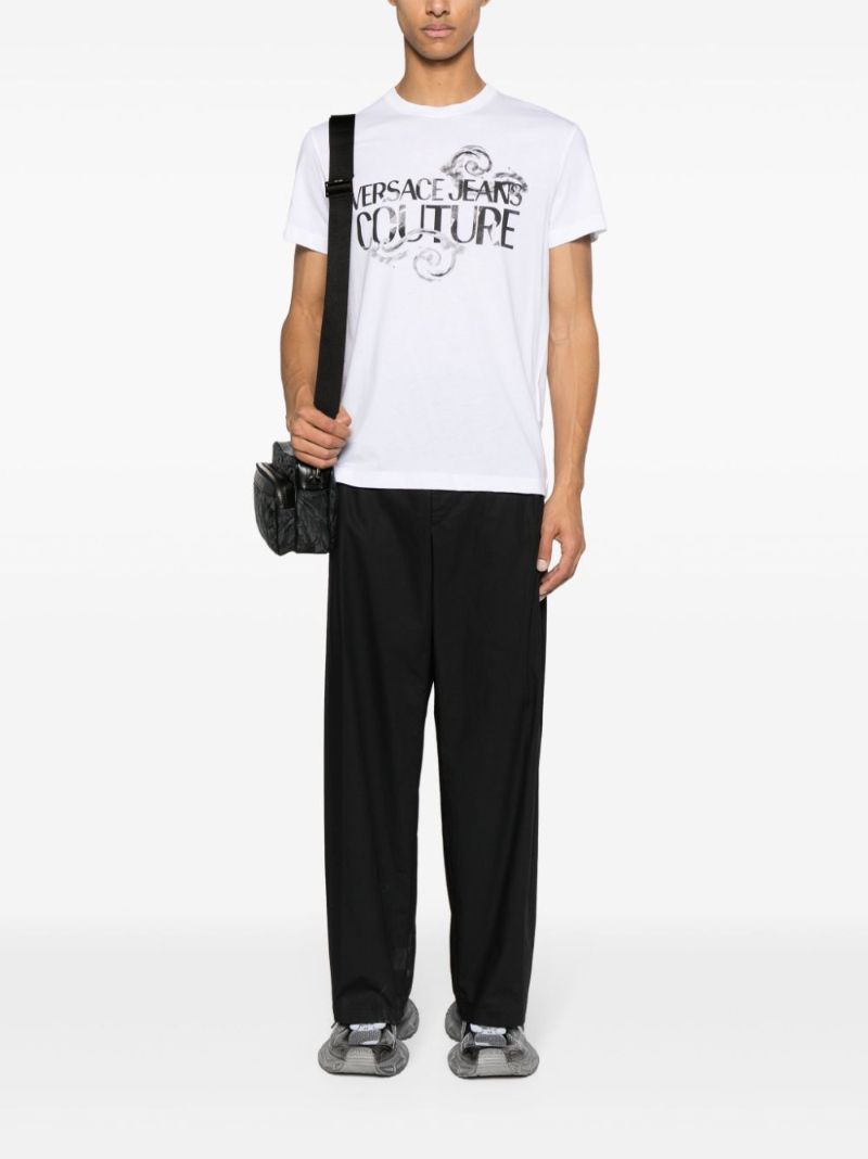 White Logo-print Cotton T-shirt