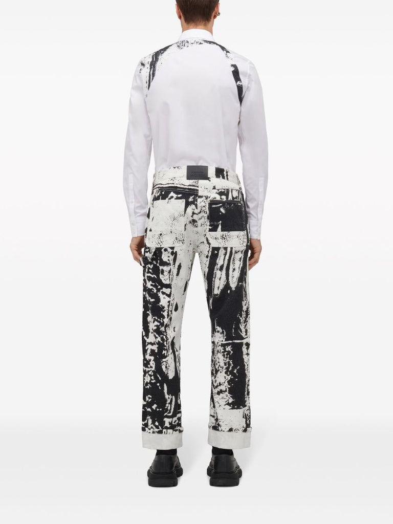 White Fold Harness Organic-cotton Shirt