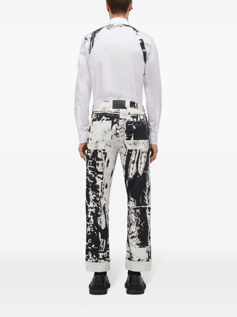 White Fold Harness Organic-cotton Shirt