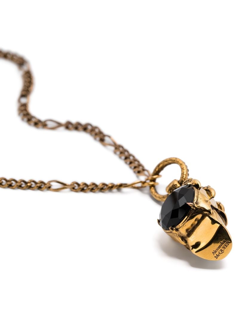 Gold-tone Victorian Skull Necklace