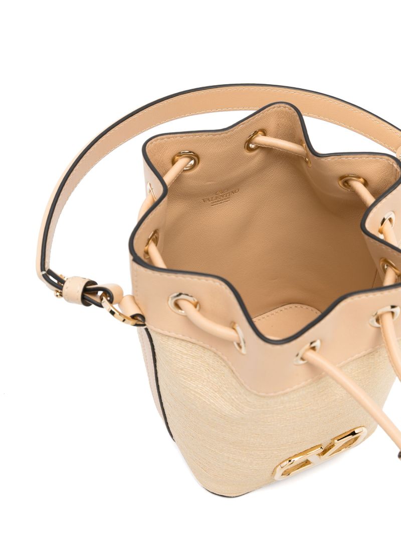 Neutral Vlogo Signature Mini Bucket Bag
