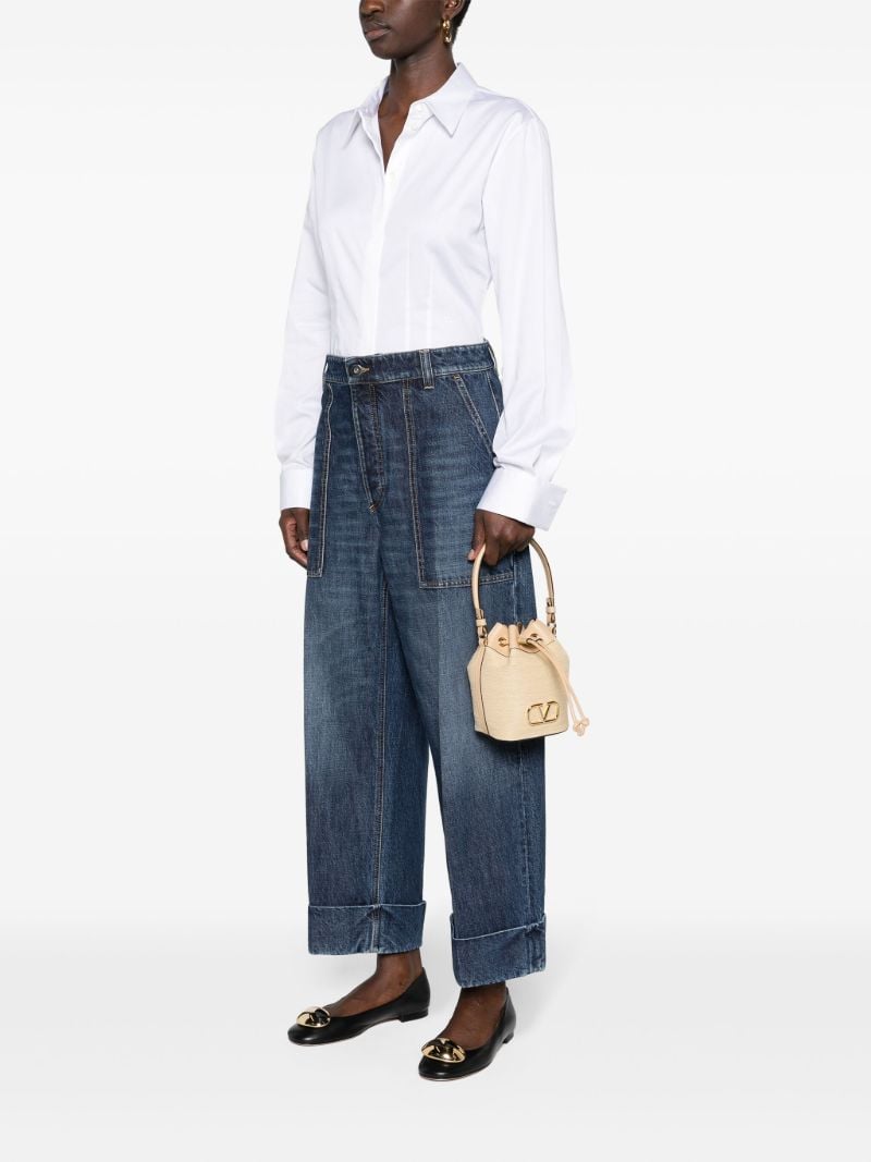 Neutral Vlogo Signature Mini Bucket Bag