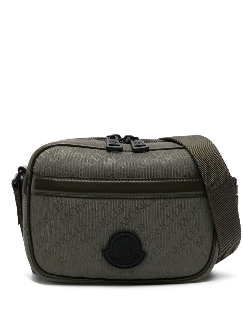 Green Tech Jacquard Crossbody Bag