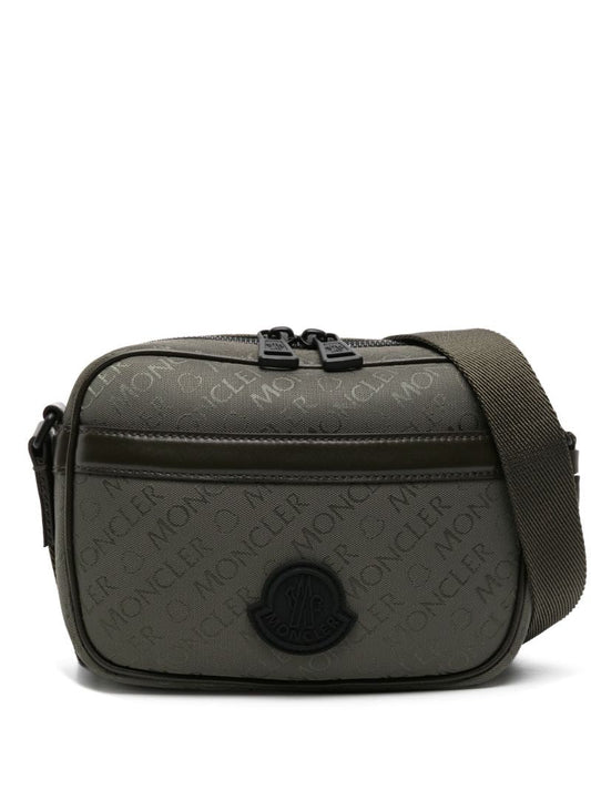 Green Tech Jacquard Crossbody Bag