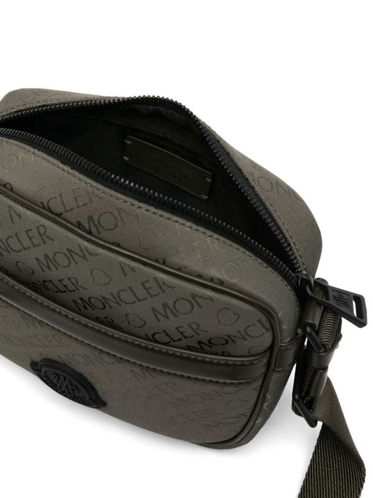 Green Tech Jacquard Crossbody Bag