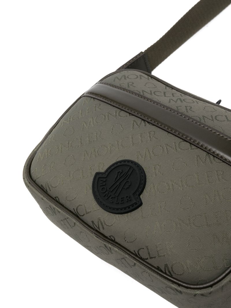 Green Tech Jacquard Crossbody Bag