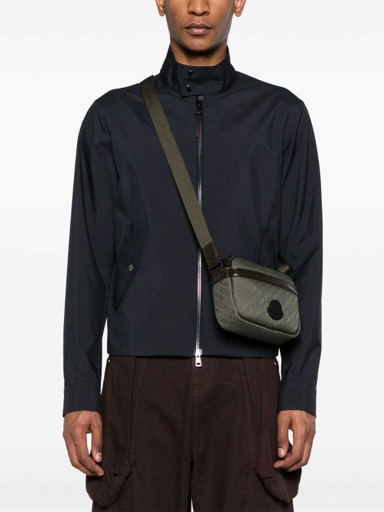 Green Tech Jacquard Crossbody Bag