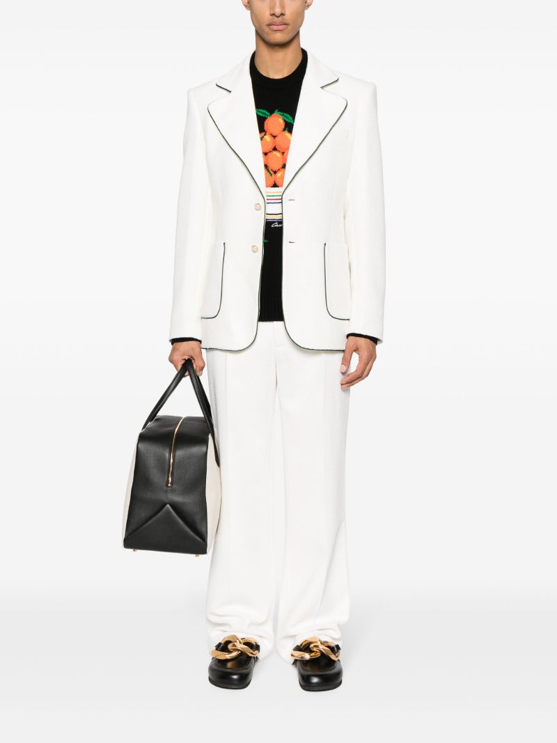 White Single-breasted Blazer