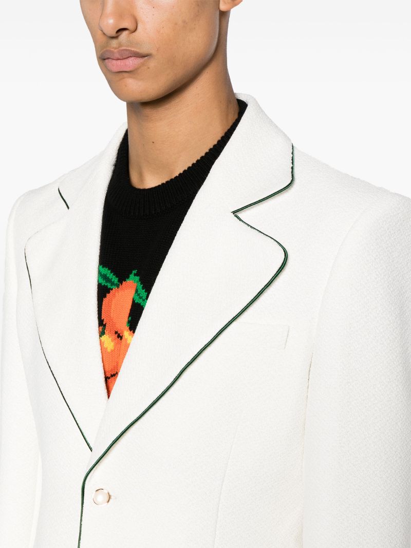White Single-breasted Blazer