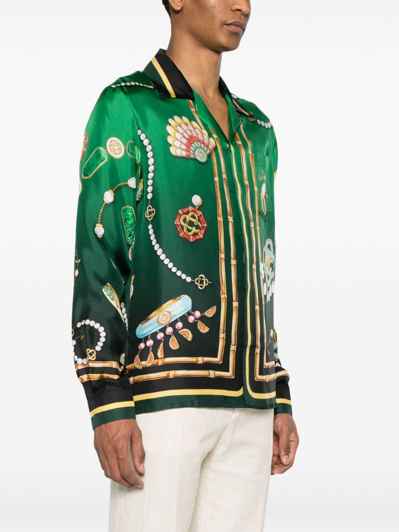 Green La Boite a Bijoux Silk Shirt
