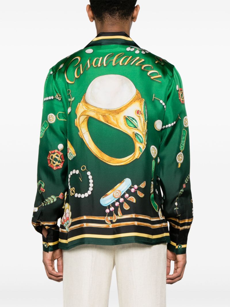 Green La Boite a Bijoux Silk Shirt