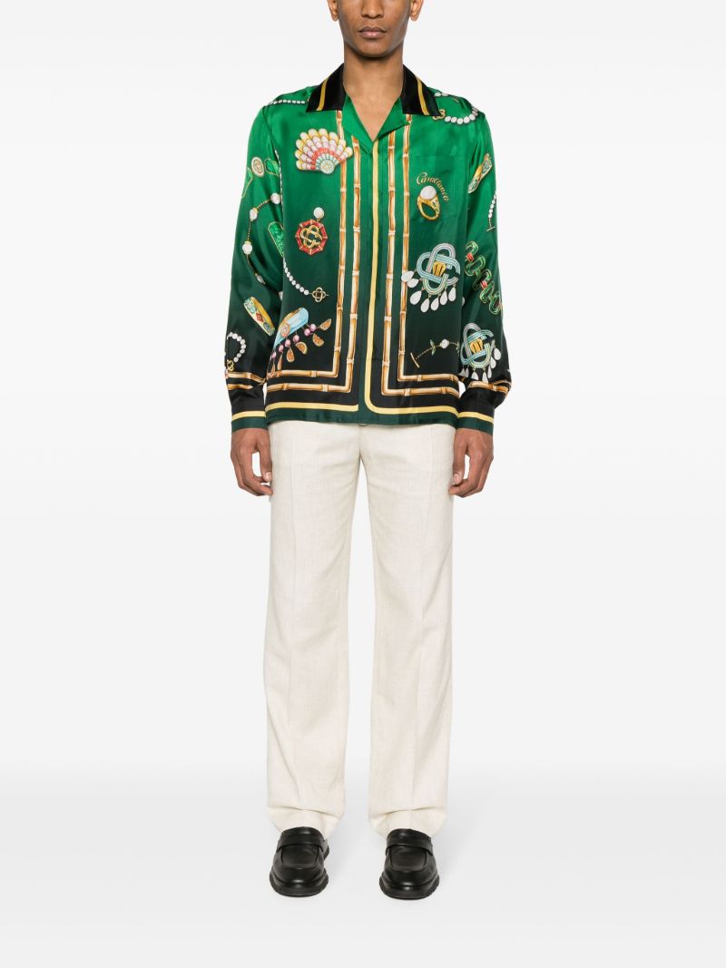 Green La Boite a Bijoux Silk Shirt