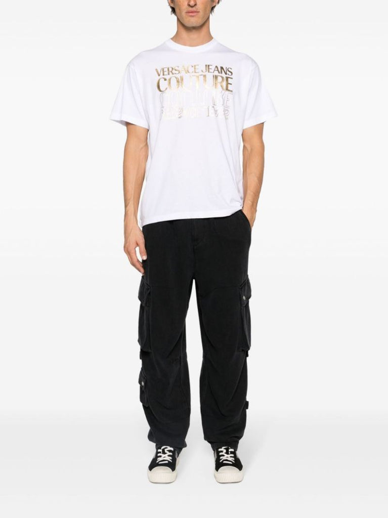 White Logo-print Cotton T-shirt
