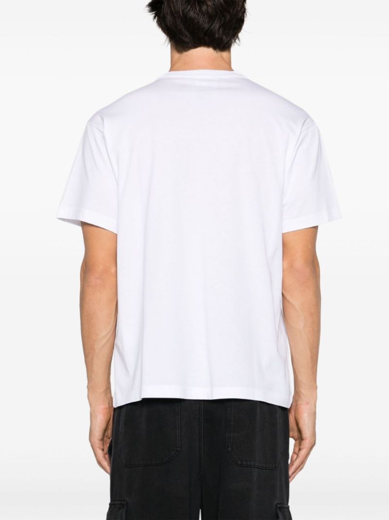 White Logo-print Cotton T-shirt
