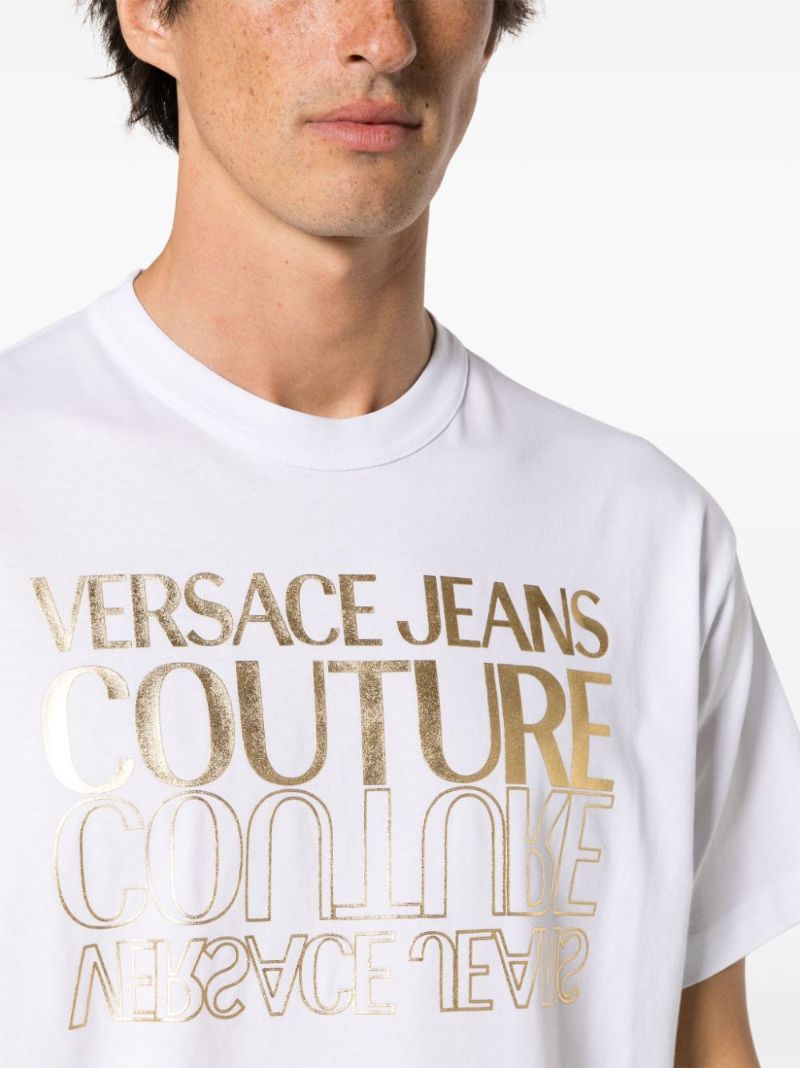 White Logo-print Cotton T-shirt